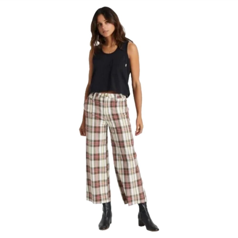 Brixton Victory Wide Leg Plaid Pants